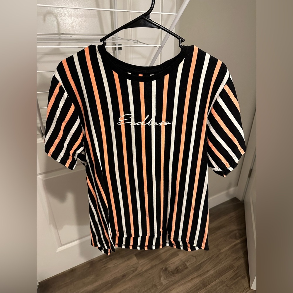 Men fashion striped shirt medium